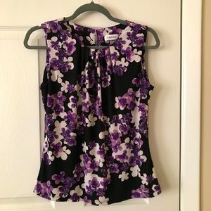 Calvin Klein Purple Sleeveless Blouse
